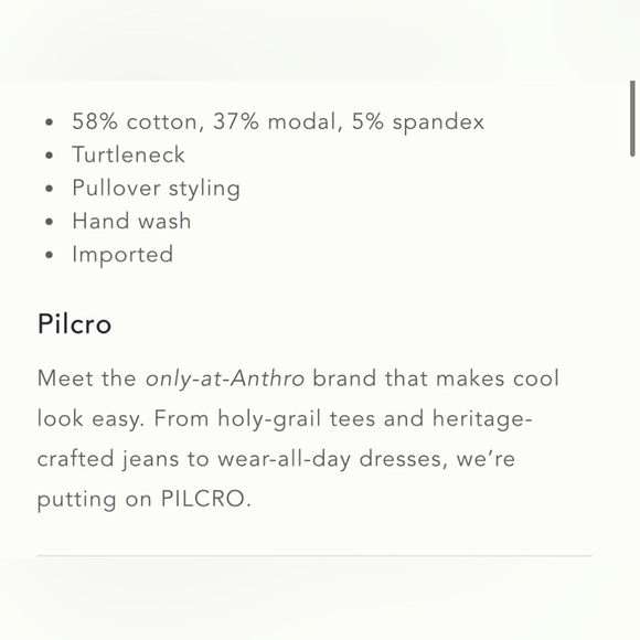 NWT Size XS-  Pilcro Cotton Blended Turtleneck Tank Top (NWT US$ 48) - Picture 12 of 16